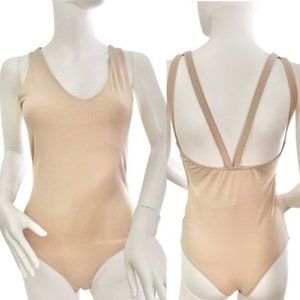 Gaze Double Back Strap Soft Jersey Bodysuit NWT Size Small
